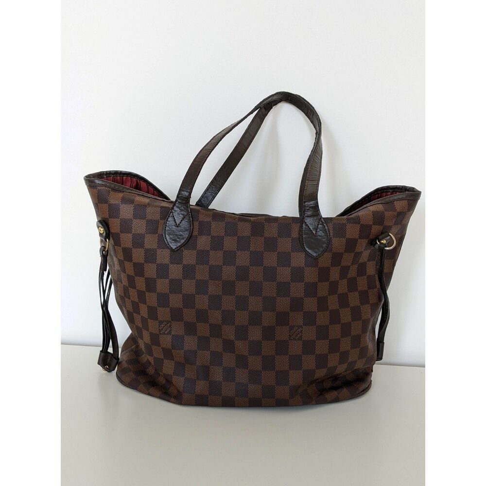 Checkered Brown Black Two Toned Handbag Purse
